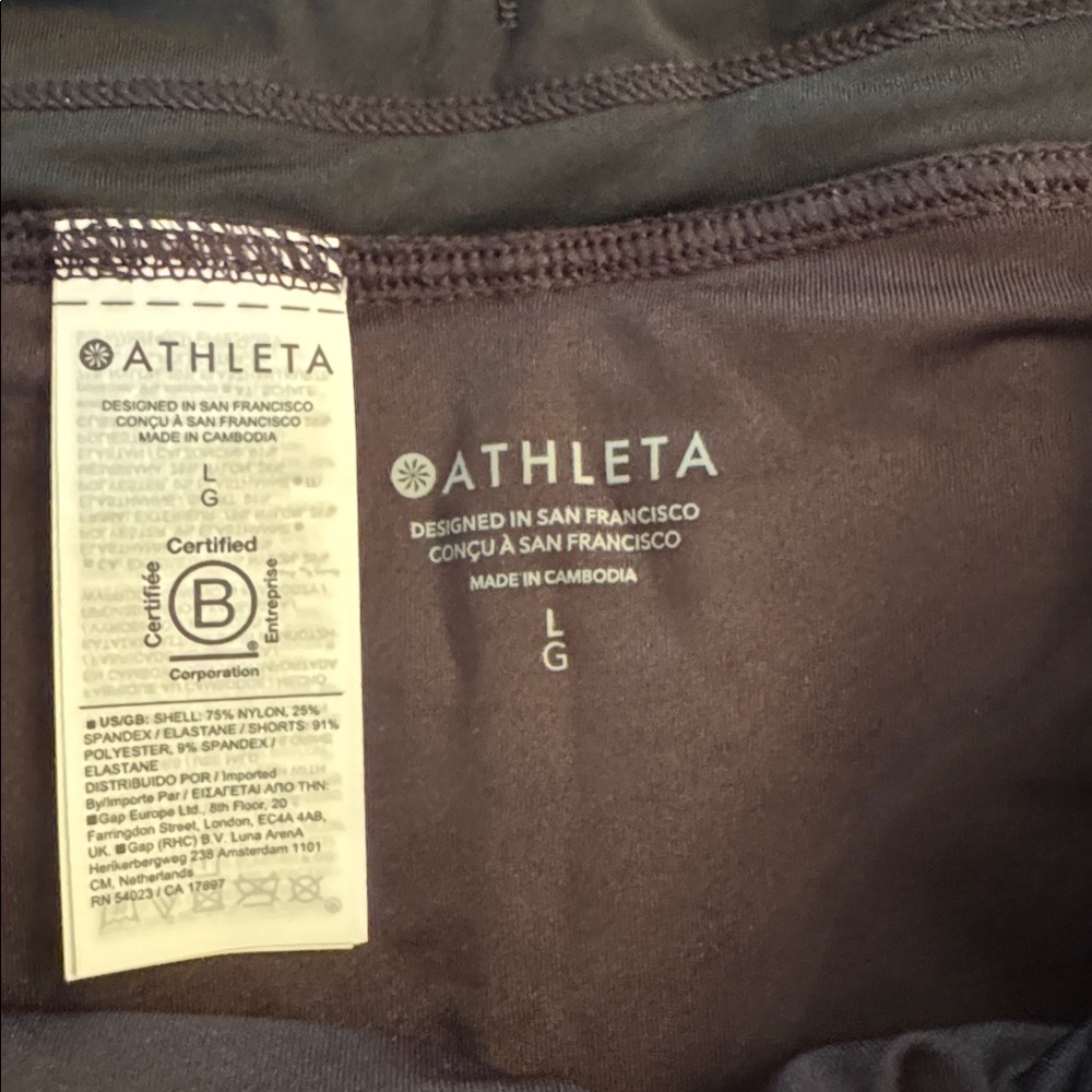 ATHLETA Surge Swim Short. Black Size L. - Picture 3 of 4